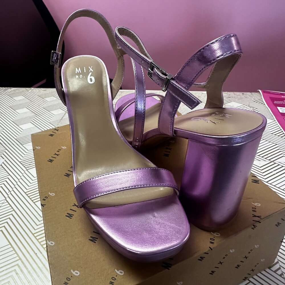 💜 Mix No. 6 Metallic Purple Platform Heels 💜